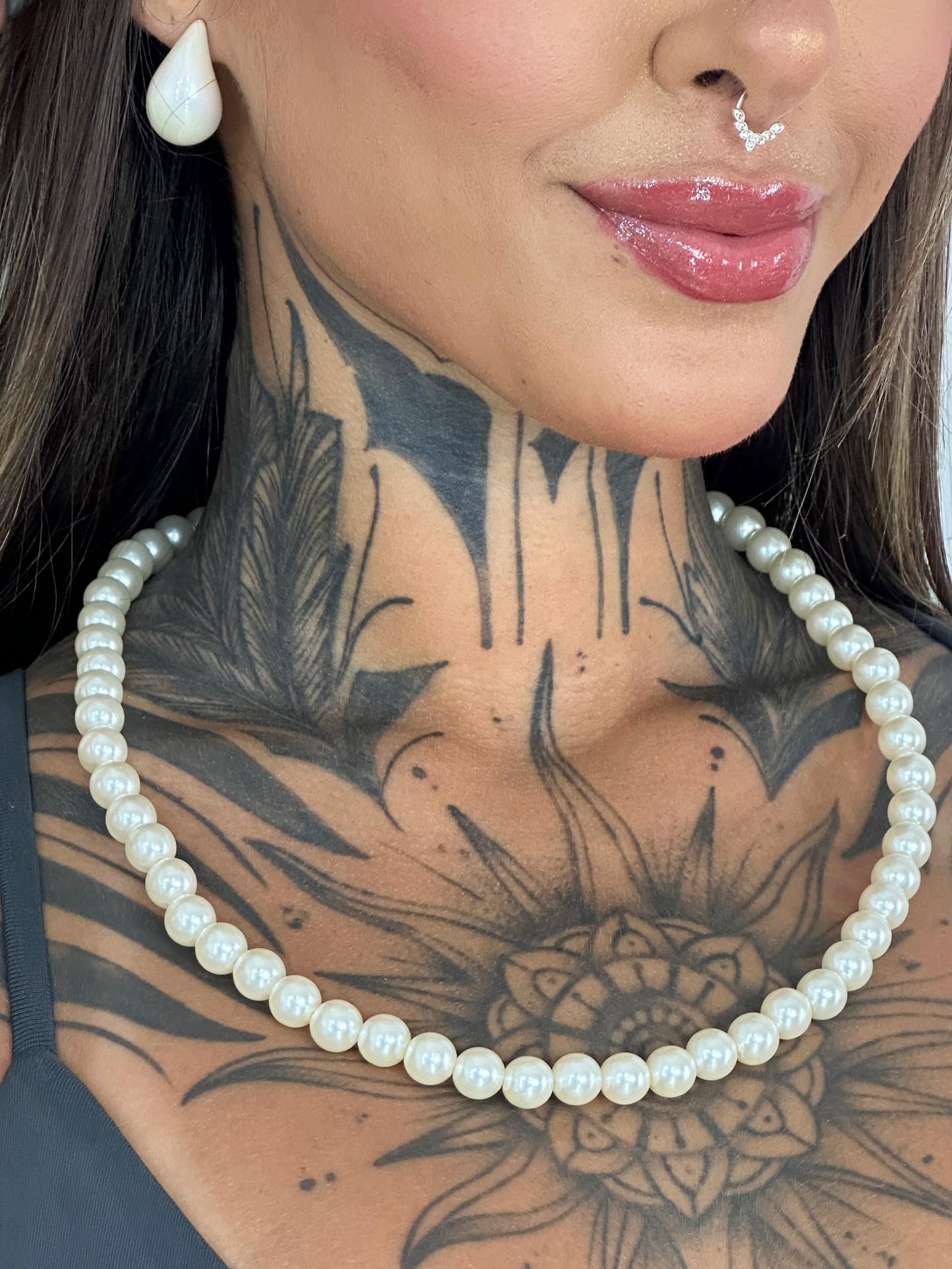 Colar pérolas em 3 tamanhos