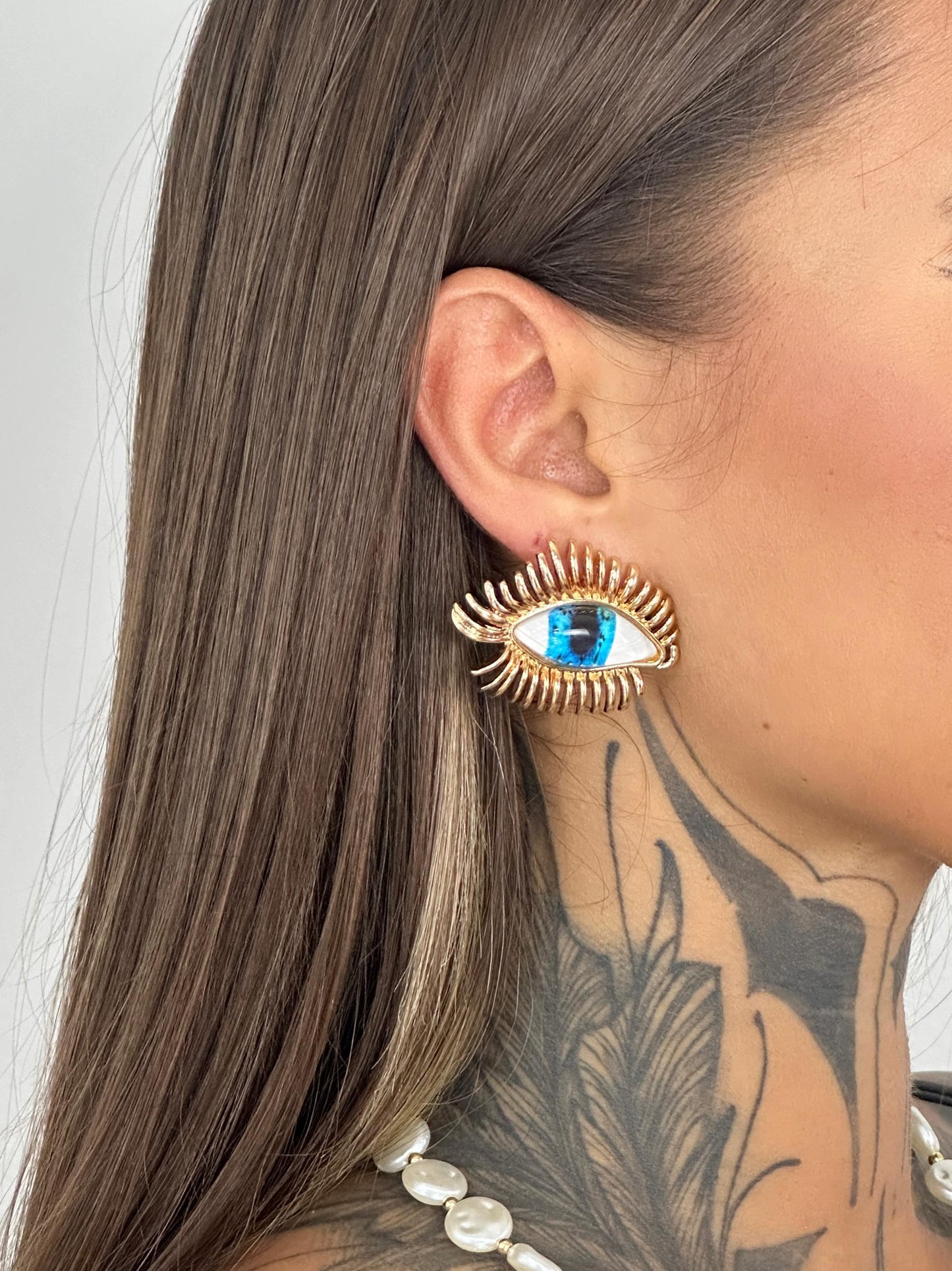 Par de brincos Blue Eye