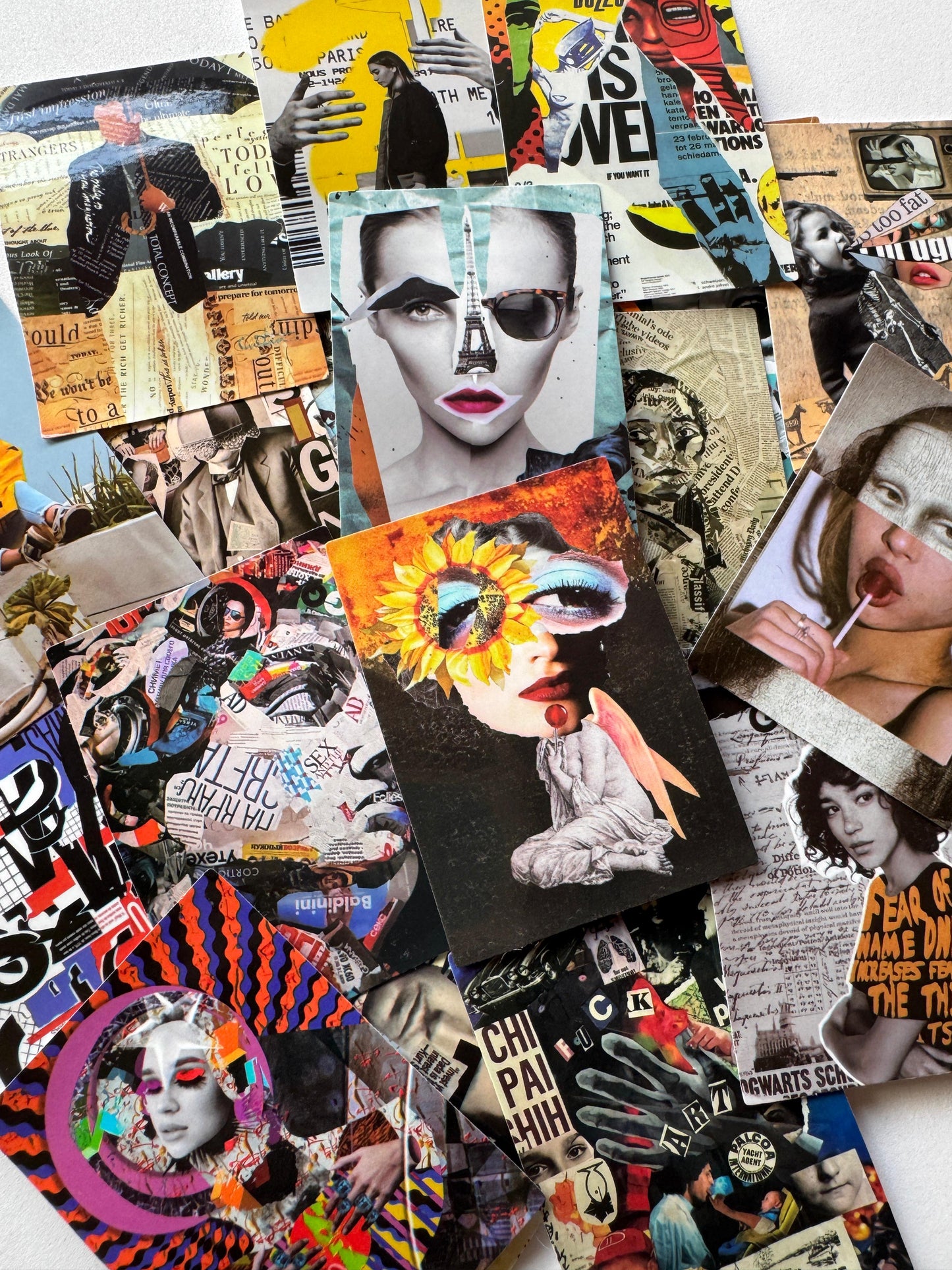 Pac de adesivos - Colagens Artísticas (25 unidades)