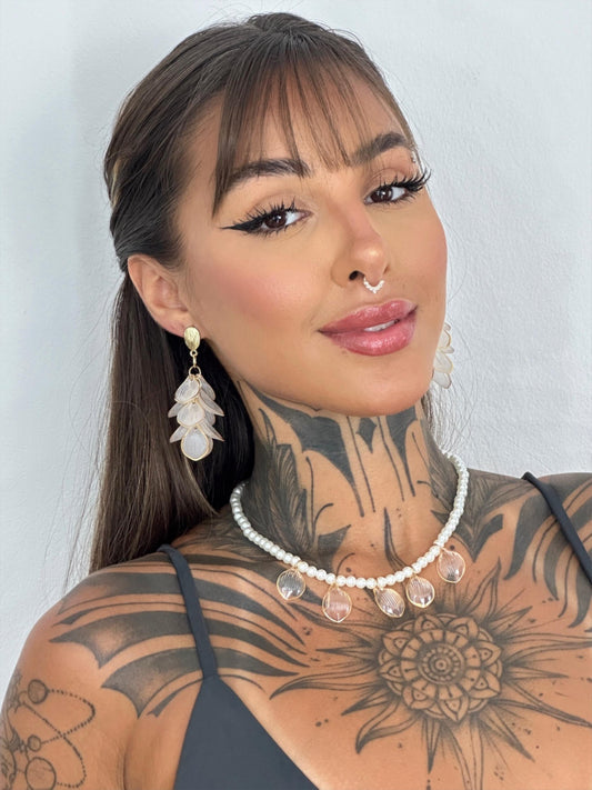 Conjunto colar e brincos Pétalas de Ouro - opções separadas