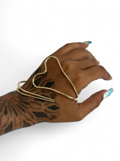 Palm chain pulseira de mão Coração