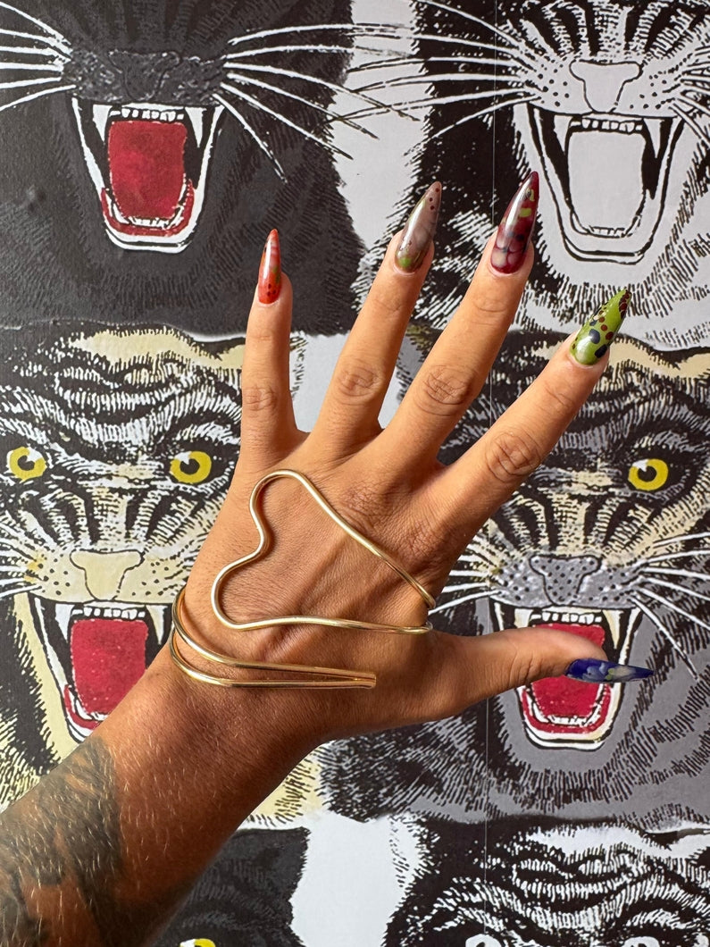 Palm chain pulseira de mão Coração