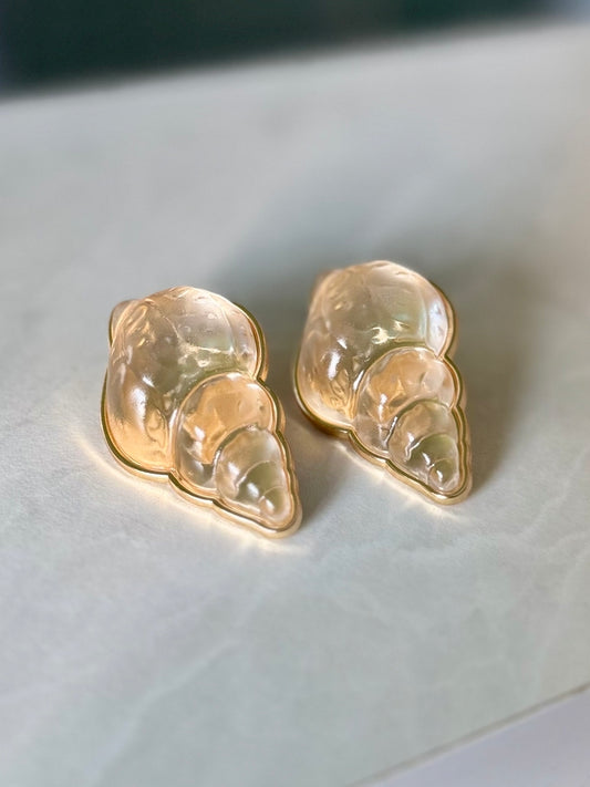 Par de maxi brincos Conchas luxo