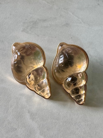 Par de maxi brincos Conchas luxo