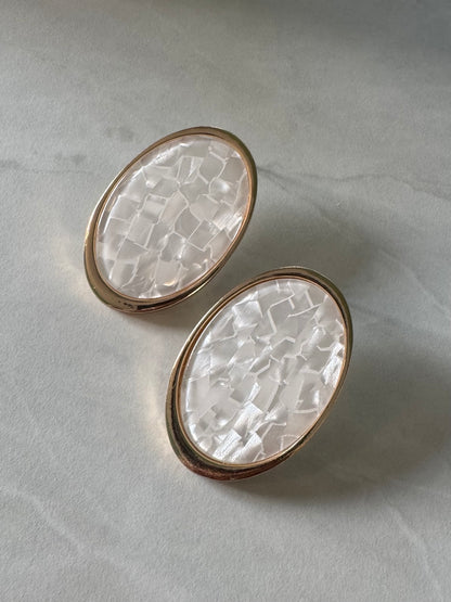 Par maxi brincos Ouro Perolado