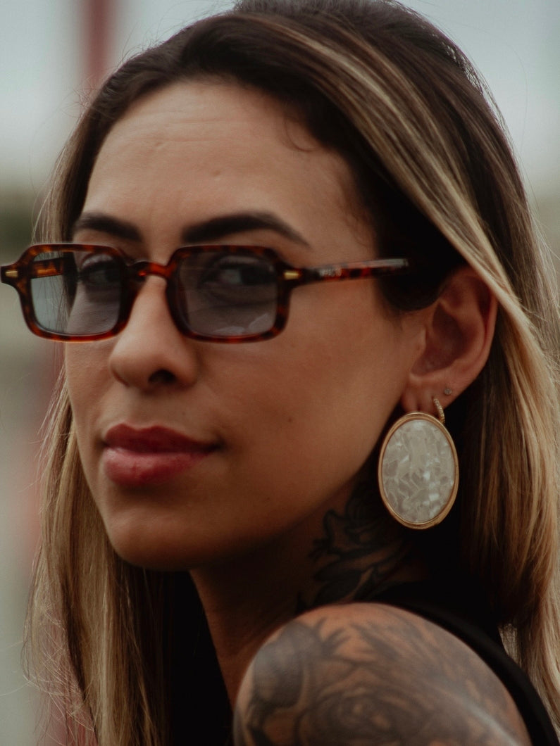 Par maxi brincos Ouro Perolado