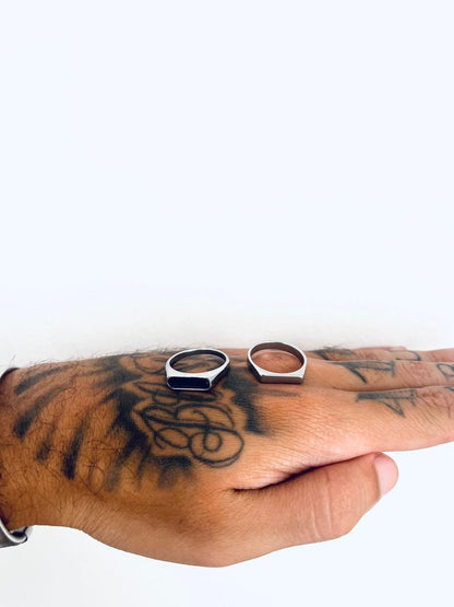 Anéis Azis -  aço inoxidável prata ou dourado