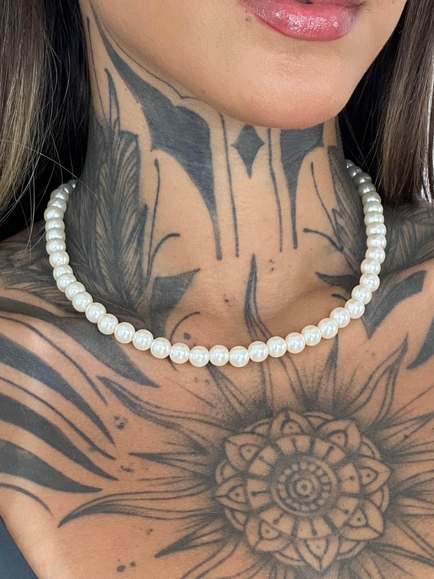 Colar pérolas em 3 tamanhos