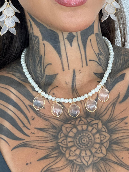 Conjunto colar e brincos Pétalas de Ouro - opções separadas