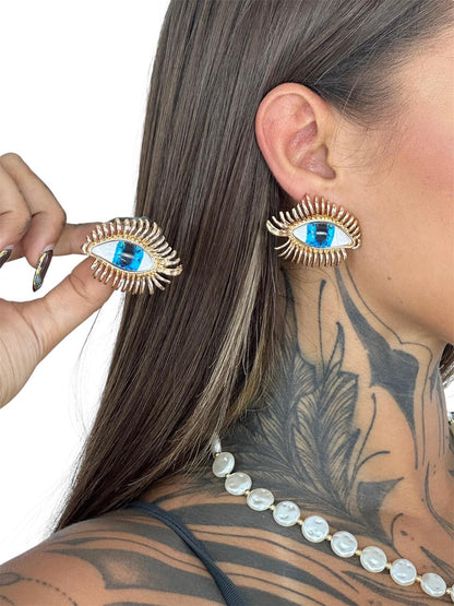 Par de brincos Blue Eye