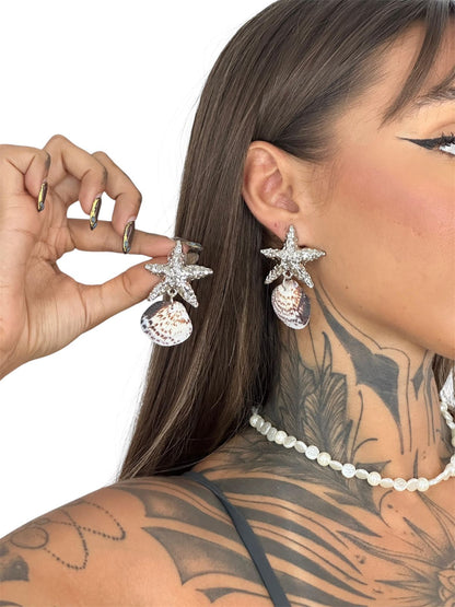 Par de brincos Silver Estrela do Mar