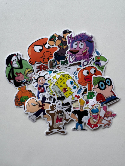 Pac de adesivos - Desenhos retrô (25 unidades)