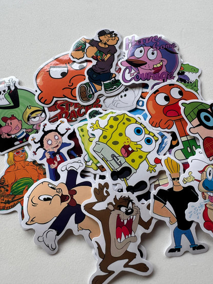 Pac de adesivos - Desenhos retrô (25 unidades)