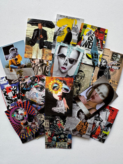 Pac de adesivos - Colagens Artísticas (25 unidades)