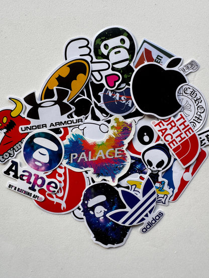 Pac de adesivos - Marcas diversas (25 unidades)