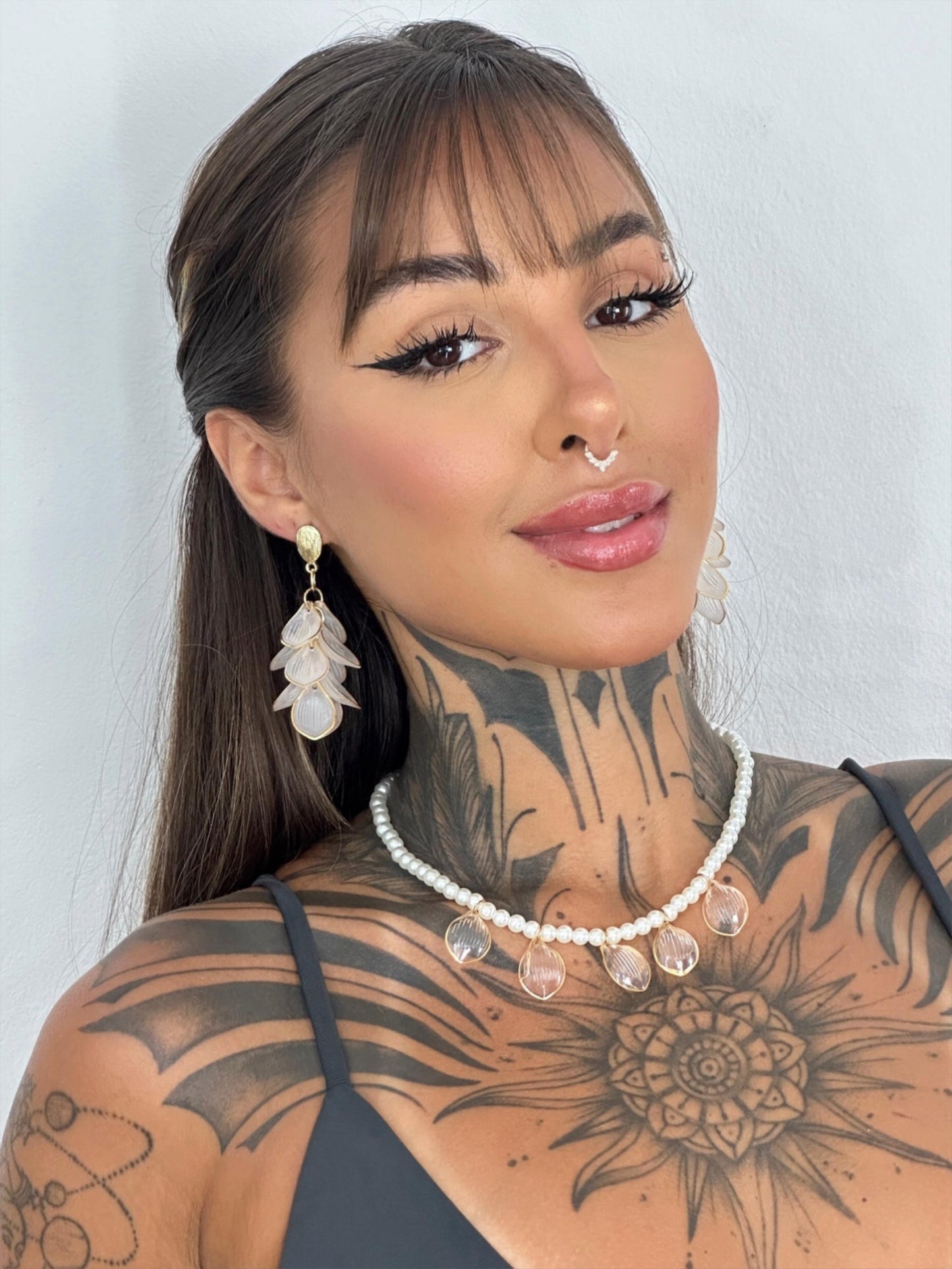 Conjunto colar e brincos Pétalas de Ouro - opções separadas