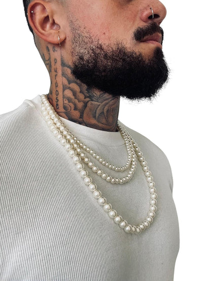 Colar pérolas em 3 tamanhos